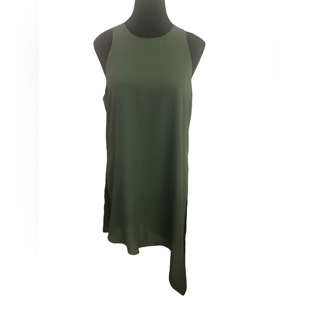 ****SALE*** JaretChung Green Asymmetrical High-Low Blouse M EUC